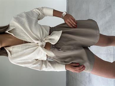 Naturel Oversize Gömlek