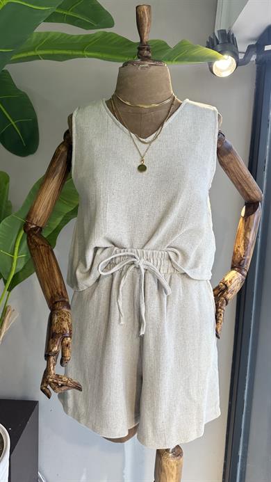 Naturel Şort Atlet Takım