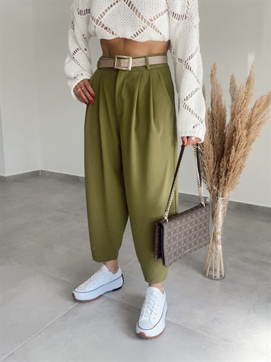 Olive Şalvar Pantolon