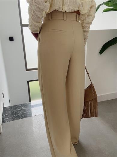Olive Yüksek Bel Premium  Palazzo Pantolon