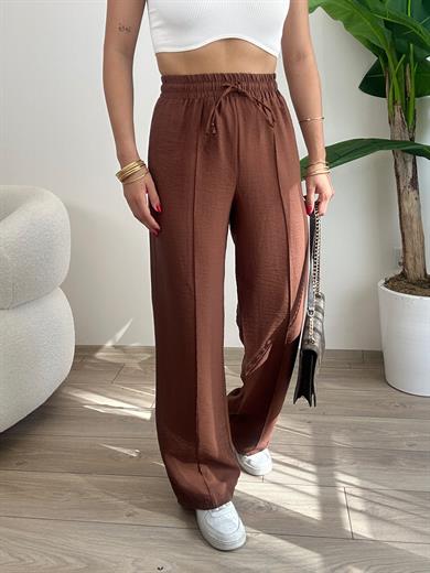 Önden Dikişli Kahve Pantolon