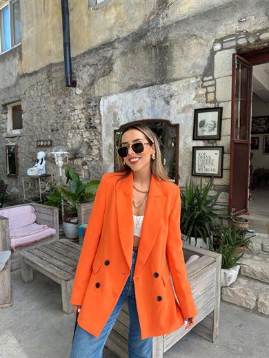 Orange Blazer Ceket