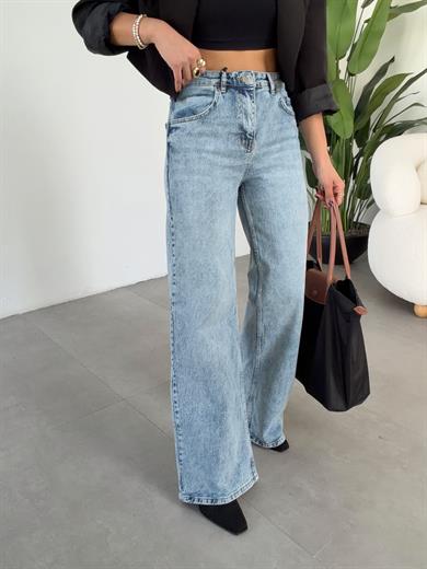 Orta Mavi Wideleg Jean