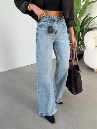 Orta Mavi Wideleg Jean