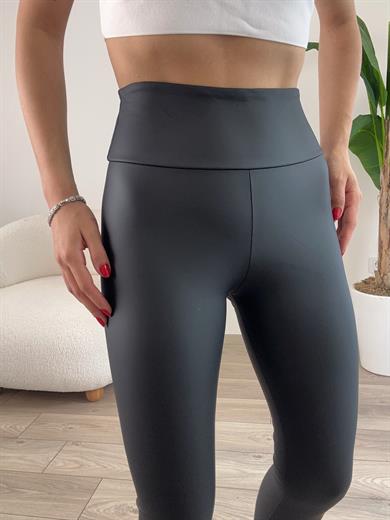 Oslo Fit Mat Deri Tayt