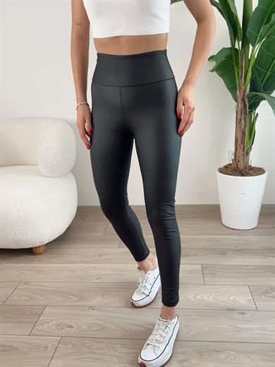 Oslo Fit Mat Deri Tayt
