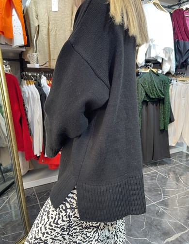 Oversize Basic Kazak Siyah