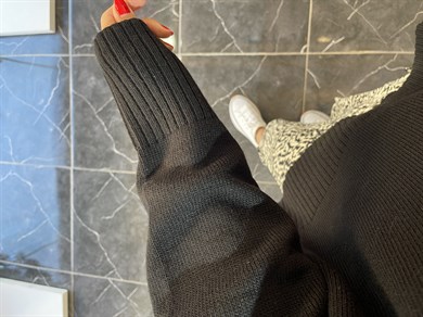 Oversize Basic Kazak Siyah