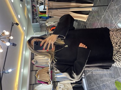 Oversize Basic Kazak Siyah