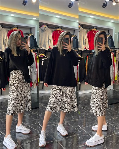 Oversize Basic Kazak Siyah