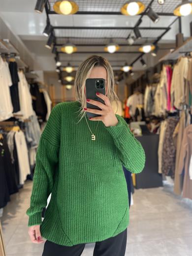 Oversize Yeşil Kazak