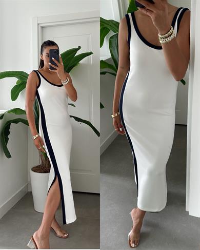 Oys Beyaz Modal Kumaş Askılı Basic Elbise