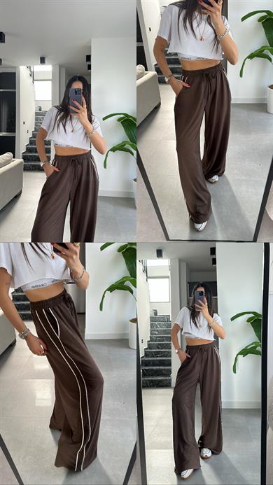 Oys Kahve  Biyeli Bol Paça Eşofman