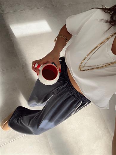 Oys Lacivert Biyeli Bol Paça Eşofman