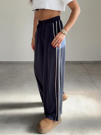 Oys Lacivert Biyeli Bol Paça Eşofman