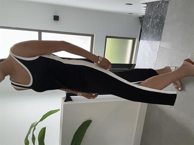 Oys Siyah Modal Kumaş Askılı Basic Elbise