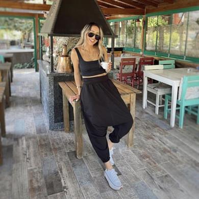 Özel Tasarım Siyah Şalvar