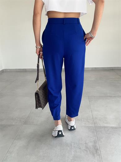 Özel Üretim Beli Ve Paçası Düğmeli Sax Pantolon