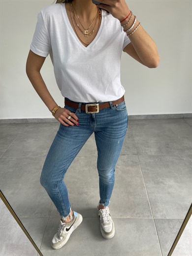 Paça Detaylı Kot Pantolon