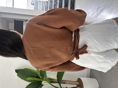 Pcs Kahve Müslin Helen Bluz