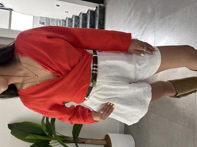 Pcs Nar Çiçeği Müslin Helen Bluz