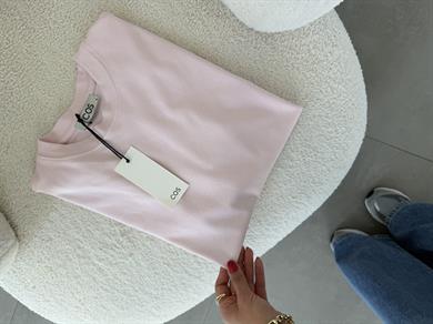 Pembe Bisiklet Yaka Cs T-Shirt