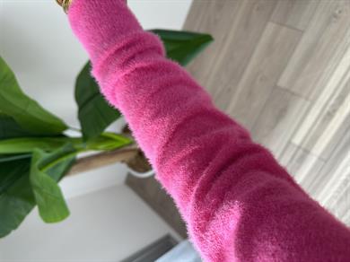 Pembe Bisiklet Yaka Kazak