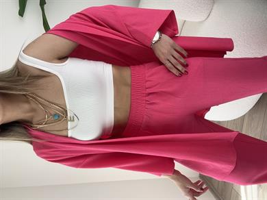 Pembe Bürümcük Kimono Takım