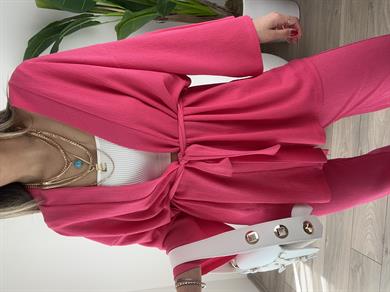 Pembe Bürümcük Kimono Takım