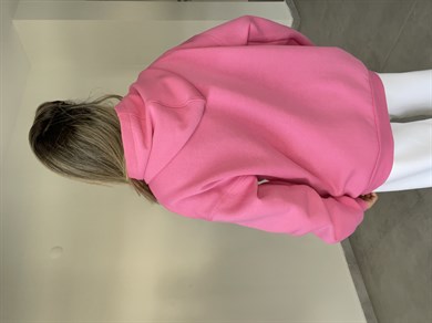 Pembe Kapşonlu Sweatshırt