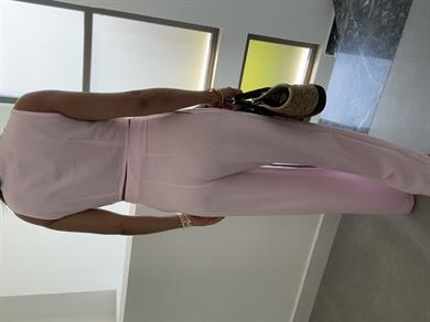 Pembe Ön Bağlamalı Crop Takım