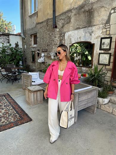 Pembe Oversize Ceket