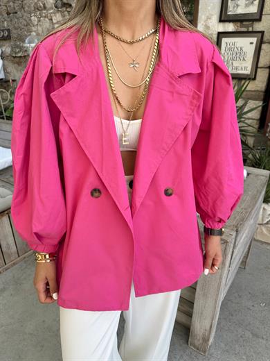 Pembe Oversize Ceket