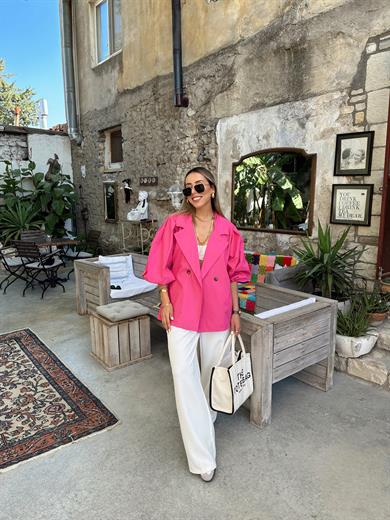 Pembe Oversize Ceket