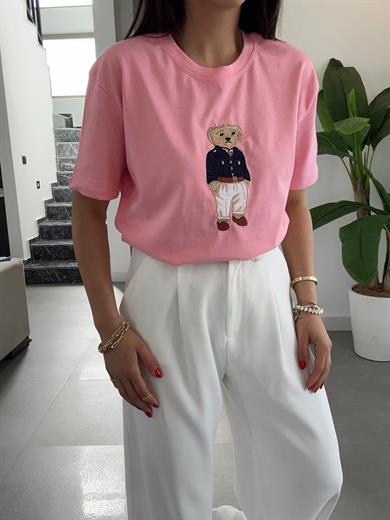 Pembe Teddy Basic Tişört