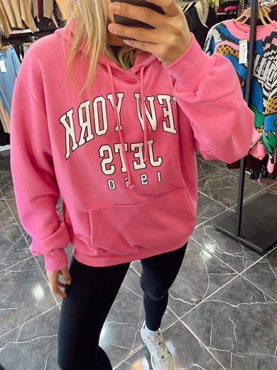 Pembe Yazılı Sweatshirt