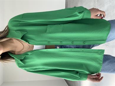 Pera Yeşil Düşük Omuz Gömlek