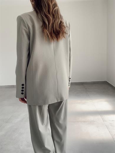 Poliviskon Haki Blazer Ceket