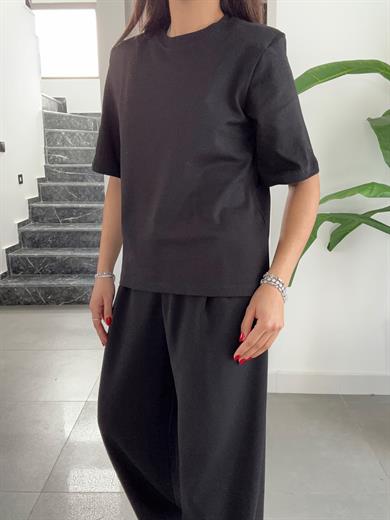 Premium Siyah Vatkalı Tişört