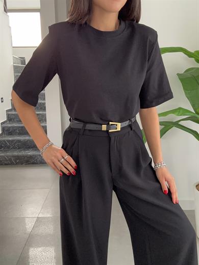 Premium Siyah Vatkalı Tişört