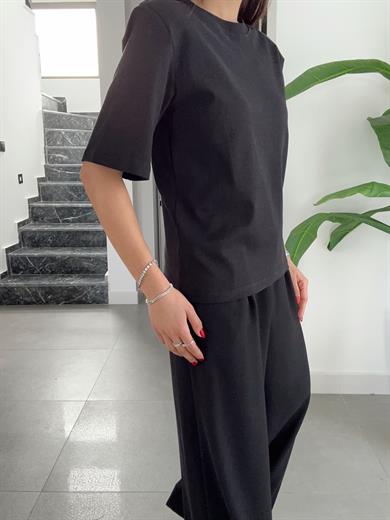 Premium Siyah Vatkalı Tişört