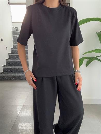 Premium Siyah Vatkalı Tişört