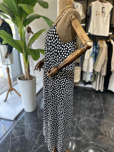 Puantiyeli Askılı Elbise