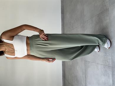 Rivero Yeşil Pileli Palazzo