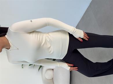 Sarı Ao Parmak Geçmeli Bluz