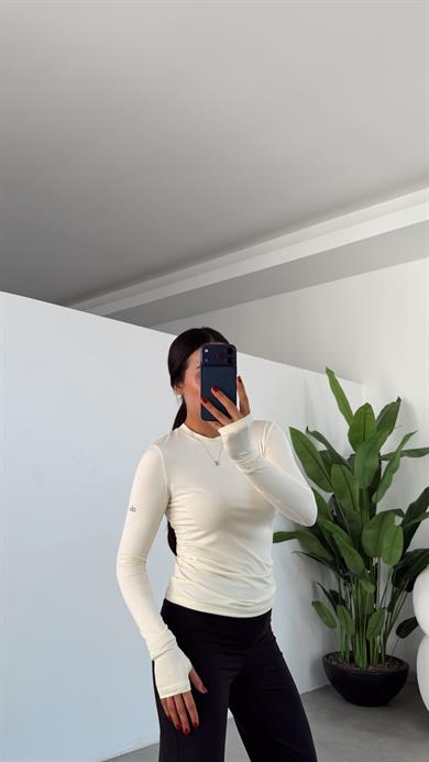 Sarı Ao Parmak Geçmeli Bluz