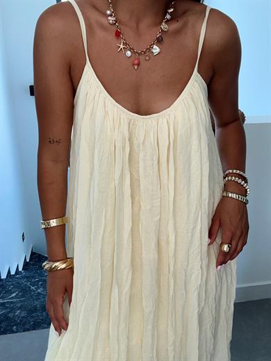 Sarı Askılı Elbise