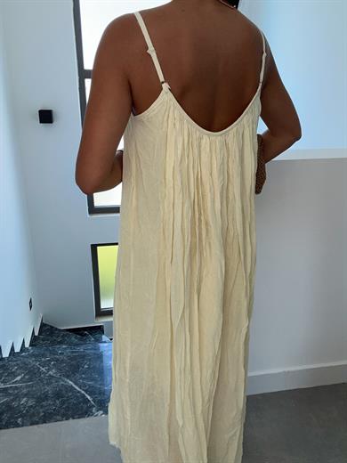 Sarı Askılı Elbise