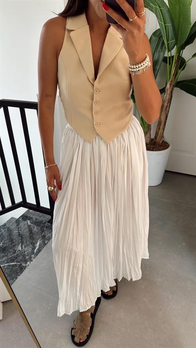 Sarı Belden Bağlamalı Gömlek