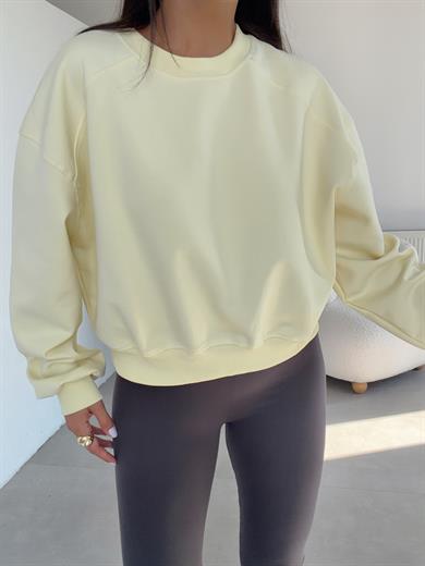 Sarı Bisiklet Yaka Sweat